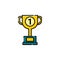 Trophy Filled Lineal Icon - Back to school icon