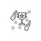 Trophy, hands, winner cup icon. Simple line, outline vector of winning for ui an