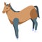 Trophy horse icon, isometric style