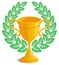 Trophy laurel wreath