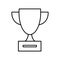 Trophy line style icon vector design