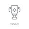 Trophy linear icon. Modern outline Trophy logo concept on white