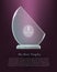 Trophy. Realistic Award. Dark Violet Background.