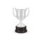 Trophy silver cup flat design on a white background. Award cup