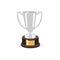 Trophy silver cup flat design on a white background. Award cup