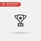 Trophy Simple vector icon. Illustration symbol design template for web mobile UI element. Perfect color modern pictogram on