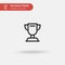 Trophy Simple vector icon. Illustration symbol design template for web mobile UI element. Perfect color modern pictogram on