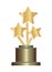 trophy stars golden film award icon