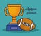 Trophy winner award american football