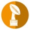 trophy winner ball shape american football shadow