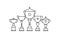 Trophy winner cup icon flat vector icon. Prize flat vector icon set