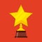 Trophy winner star isolated icon