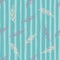 Tropic bright abstract seamless pattern with pink random branches ornament. Blue striped background