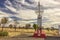 Tropic of Capricorn marker along the Stuart Highway near Alice Springs in Northern Territory, Australia.