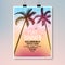 Tropic pure Summer Beach Party Flyer design. Poster summer vacation template