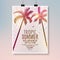 Tropic Summer Beach Party Flyer design. Poster summer vacation template