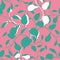 Tropic summer painting seamless pattern with exotic green liana branch silhouette. Trendy exotic flower wallpaper