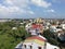 Tropical Asia Há»™i An Central Vietnam Hoi An City Ancient Old Town Vietnamese Village Landscape Aerial View Blue Sky Green Nature