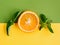 Tropical background citrus diet orange mint