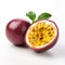 Tropical Baroque: Passion Fruit Duo On White Background