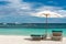 Tropical beach background from Alona Beach at Panglao Bohol
