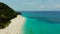 Tropical beach and blue lagoon.