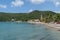 Tropical beach in Caribbean, Fisherman`s village