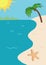 Tropical beach illustration