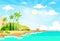 Tropical Beach Island Palm Tree Ocean Summer