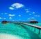 Tropical beach in Maldives. Travel, Tourism