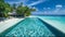 Tropical Beach Resort Scenic Maldives Tahiti Fiji Chrystal Blue Water Pure White Sand
