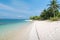 Tropical beach seascape view on the Bulog Dos island, Palawan