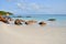 Tropical beach on Seychelles, Anse Lazio beach