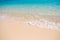 Tropical beach with white coral sand