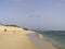 Tropical beach with yellow sand and dunes, Cape Verde