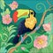 Tropical Bird Toucan Tropics Composition