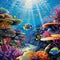 Tropical Bliss: Colorful Coral Reefs teeming with Life