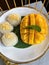 Tropical Bliss: Mango and Sticky Rice - Thai Dessert Delight in the Summer Season