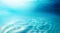 Tropical blue ocean. Sand underwater background. Tranquil surface realistic sea water wave. Summer marine deep aqua with