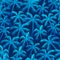 Tropical blue palm forest in a seamless pattern