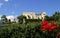 tropical botanical gardens surrounding mediterranean Trauttmansdorff Castle, Merano, Italy (June 11, 2016)