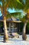 Tropical bungalow is on the beach