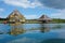 Tropical bungalow and restaurant over the sea