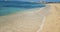 Tropical caribbean beach sea with gold sand, holiday, relax and travel