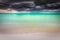 Tropical caribbean beach with storm clouds in Montego Bay, Jamaica