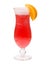 Tropical cerise cocktail isolated