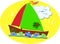 Tropical Christmas Sailboat