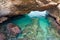Tropical coast cave on Majorca
