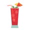 Tropical cocktails cups drink. Glasses vector illustration. Refreshing cocktails with ice cubes and lemons. Party, Menu designs.