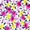 Tropical colorful frangipani plumeria flower seamless pattern